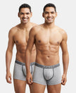 Super Combed Cotton Rib Solid Trunk with Ultrasoft Waistband - Grey Melange-1