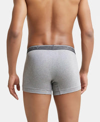 Super Combed Cotton Rib Solid Trunk with Ultrasoft Waistband - Grey Melange-4