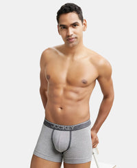 Super Combed Cotton Rib Solid Trunk with Ultrasoft Waistband - Grey Melange-6