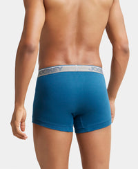 Super Combed Cotton Rib Solid Trunk with Ultrasoft Waistband - Seaport Teal-3