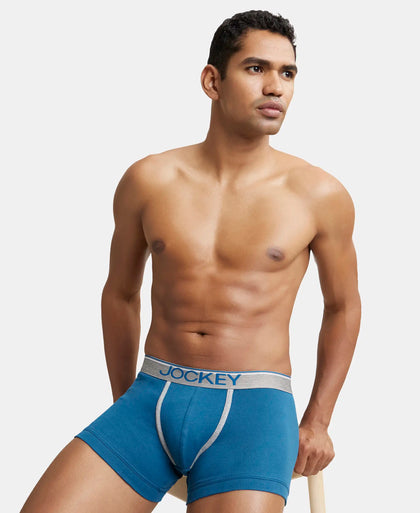 Super Combed Cotton Rib Solid Trunk with Ultrasoft Waistband - Seaport Teal-5