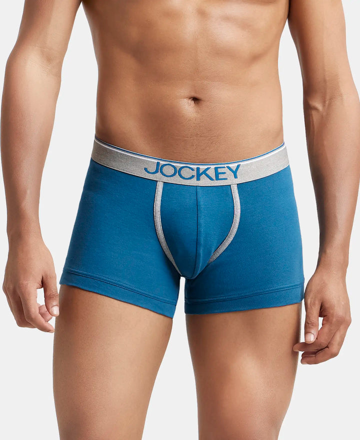 Super Combed Cotton Rib Solid Trunk with Ultrasoft Waistband - Seaport Teal-2