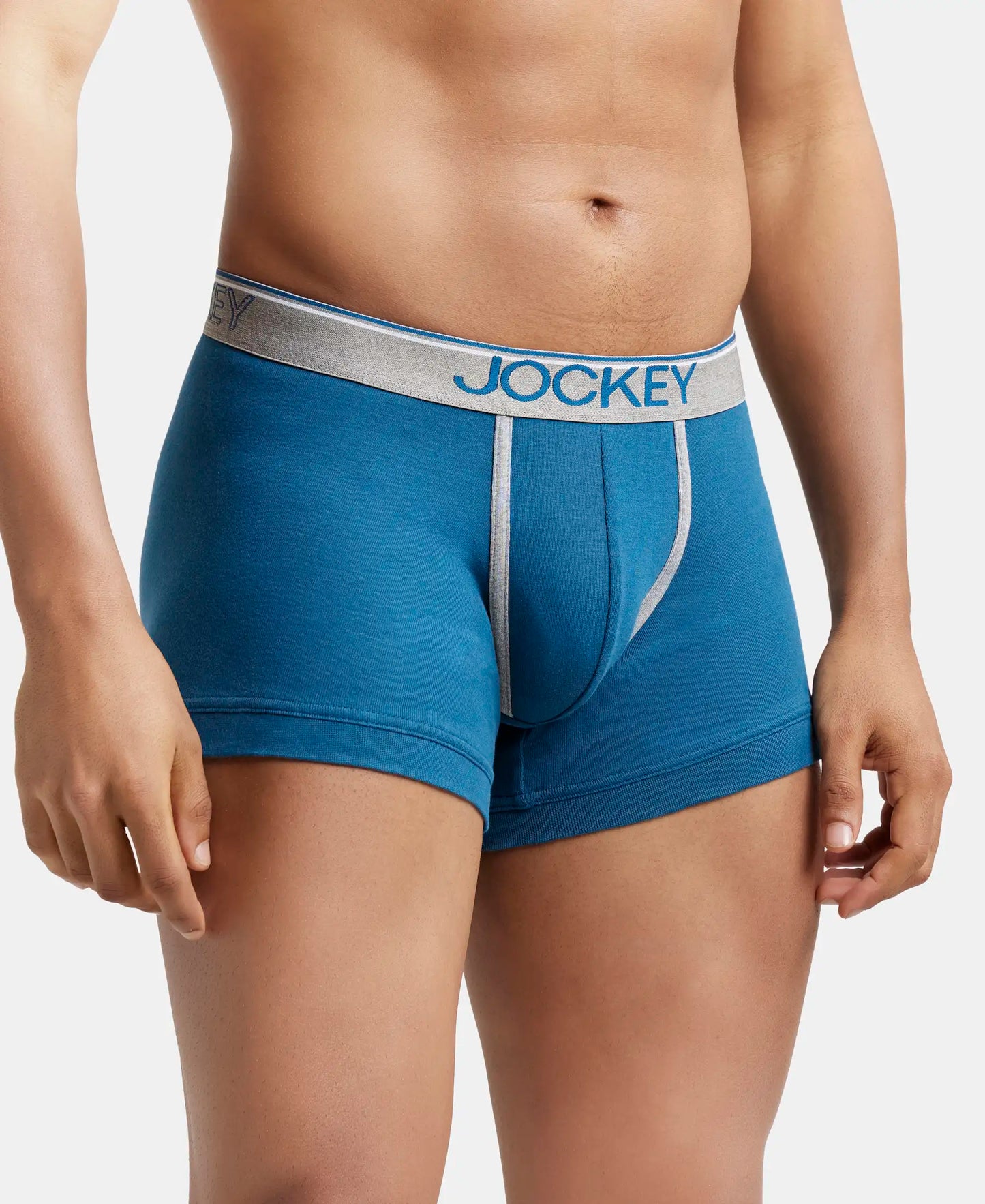 Super Combed Cotton Rib Solid Trunk with Ultrasoft Waistband - Seaport Teal-3