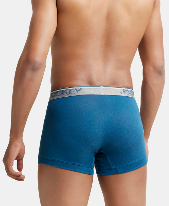Super Combed Cotton Rib Solid Trunk with Ultrasoft Waistband - Seaport Teal-4