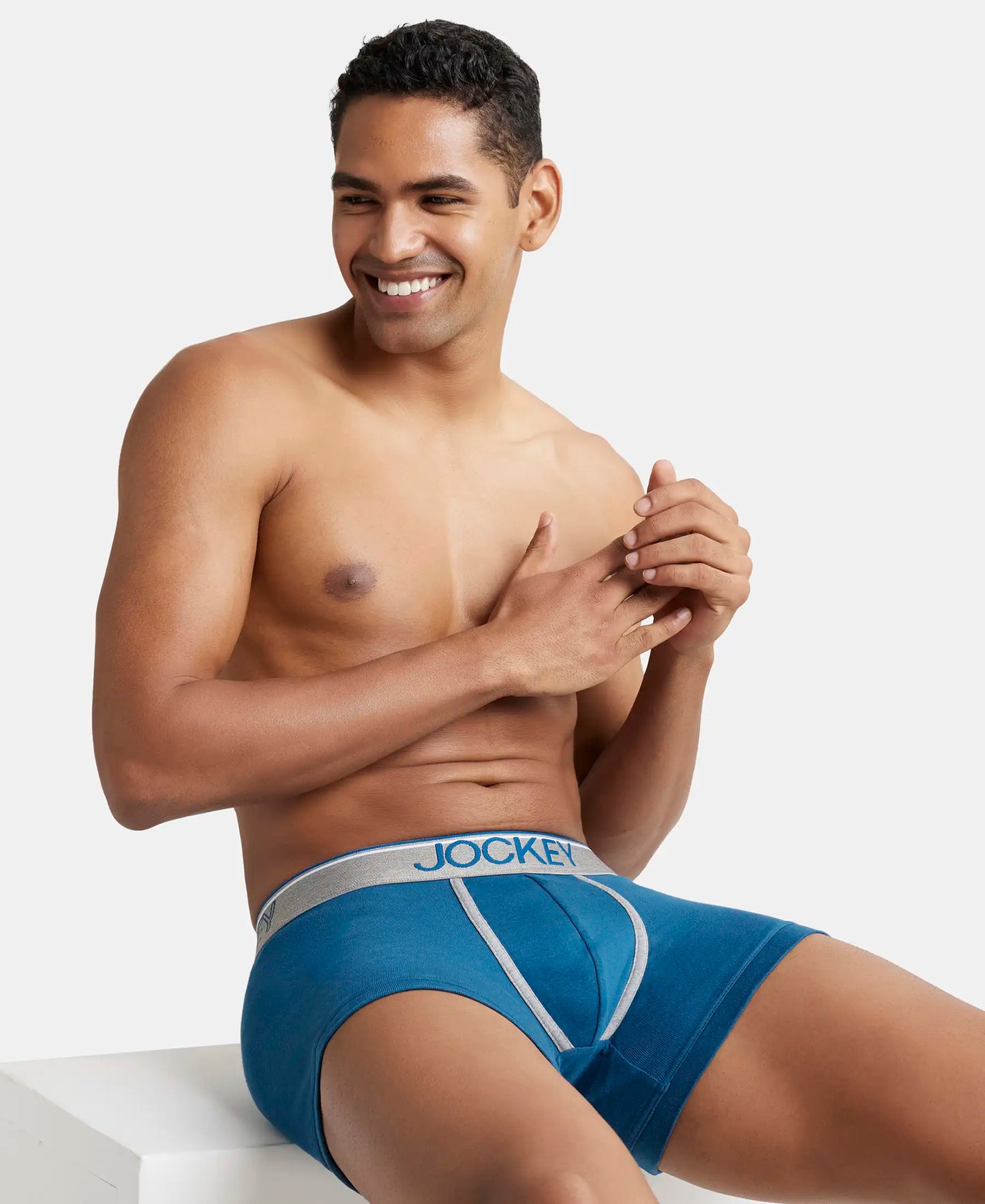 Super Combed Cotton Rib Solid Trunk with Ultrasoft Waistband - Seaport Teal-6