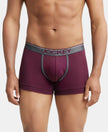 Super Combed Cotton Rib Solid Trunk with Ultrasoft Waistband - Wine Tasting-1