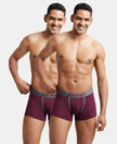 Super Combed Cotton Rib Solid Trunk with Ultrasoft Waistband - Wine Tasting-1