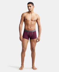 Super Combed Cotton Rib Solid Trunk with Ultrasoft Waistband - Wine Tasting-5