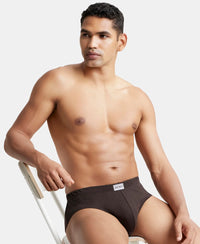 Super Combed Cotton Solid Brief with Ultrasoft Concealed Waistband - Brown-6