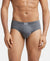 Super Combed Cotton Solid Brief with Ultrasoft Concealed Waistband - Charcoal Melange-1