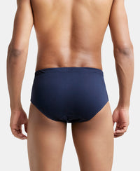 Super Combed Cotton Solid Brief with Ultrasoft Concealed Waistband - Deep Navy-3