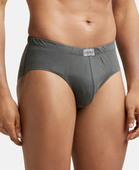 Super Combed Cotton Solid Brief with Ultrasoft Concealed Waistband - Deep Olive-3