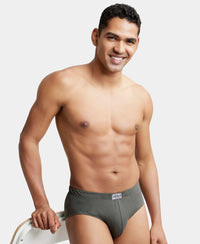 Super Combed Cotton Solid Brief with Ultrasoft Concealed Waistband - Deep Olive-6