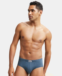 Super Combed Cotton Solid Brief with Ultrasoft Concealed Waistband - Deep Slate (Pack of 2)-6