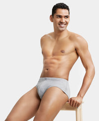 Super Combed Cotton Solid Brief with Ultrasoft Concealed Waistband - Grey Melange, Grey Melange-6