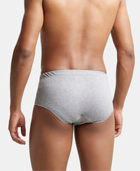 Super Combed Cotton Solid Brief with Ultrasoft Concealed Waistband - Grey Melange-4