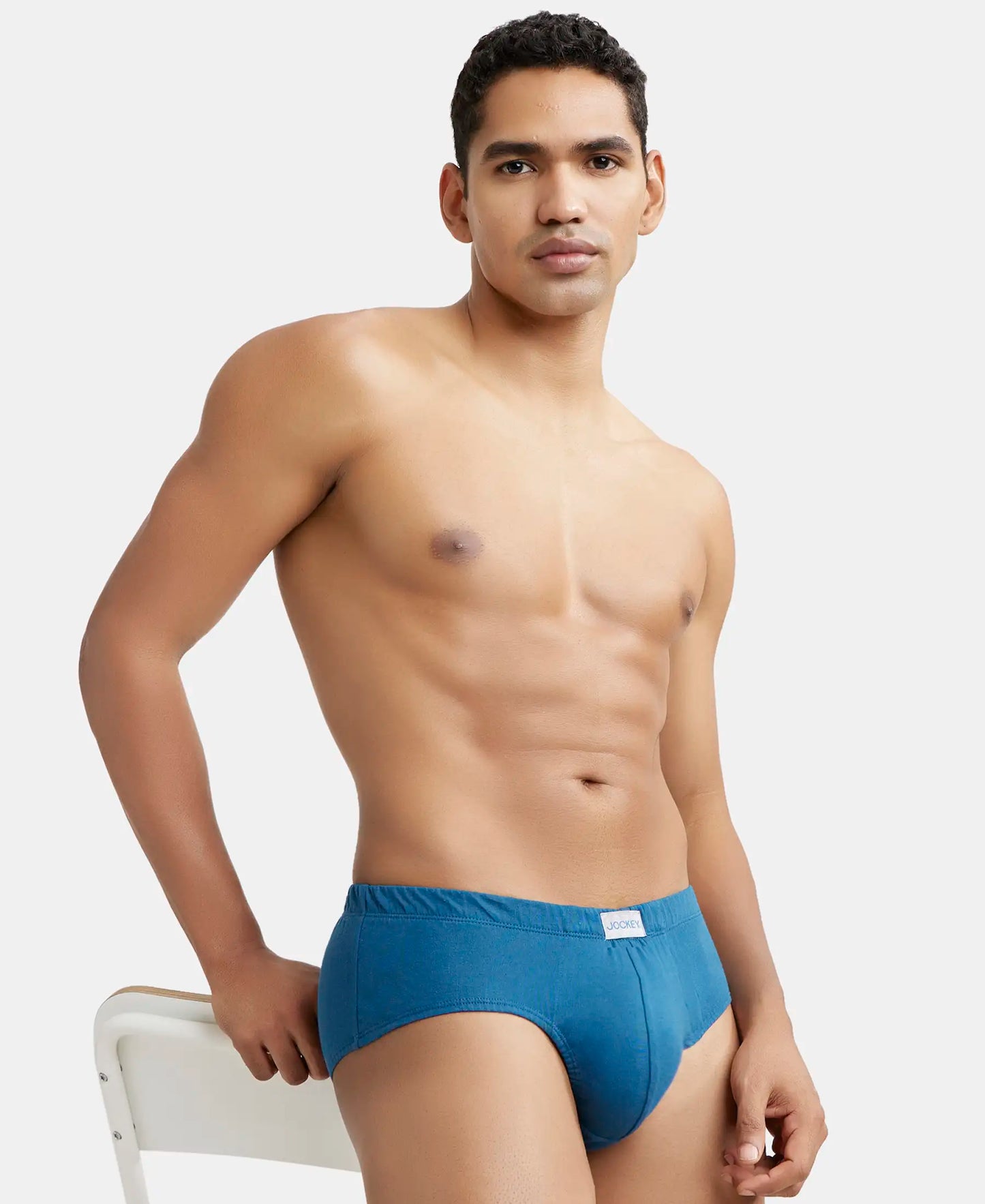 Super Combed Cotton Solid Brief with Ultrasoft Concealed Waistband - Seaport Teal-6