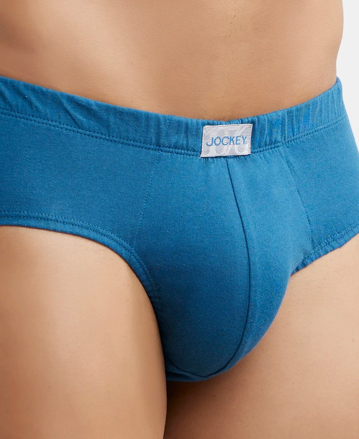 Super Combed Cotton Solid Brief with Ultrasoft Concealed Waistband - Seaport Teal (Pack of 2)