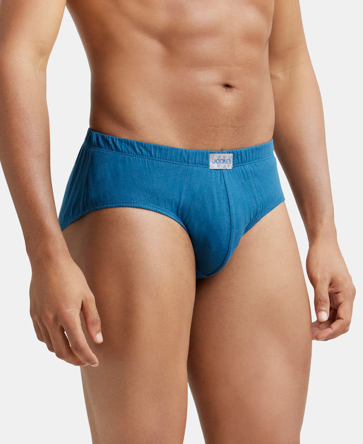 Super Combed Cotton Solid Brief with Ultrasoft Concealed Waistband - Seaport Teal-3