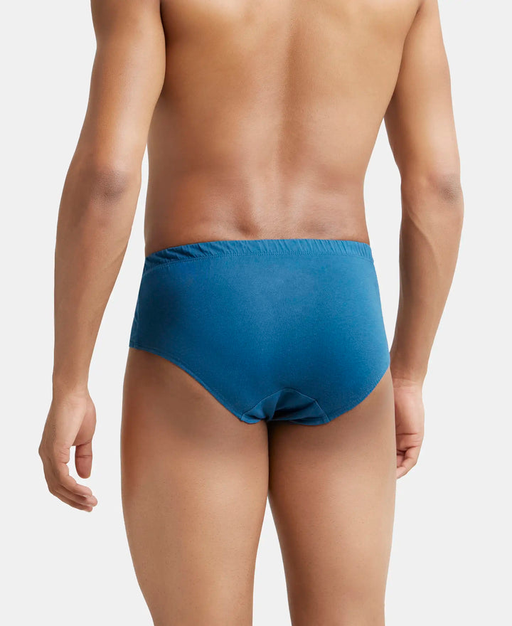 Super Combed Cotton Solid Brief with Ultrasoft Concealed Waistband - Seaport Teal-4