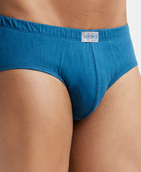 Super Combed Cotton Solid Brief with Ultrasoft Concealed Waistband - Seaport Teal (Pack of 3)