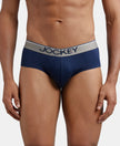 Super Combed Cotton Solid Brief with Ultrasoft Waistband - Deep Navy-1