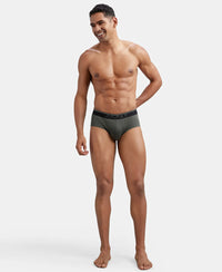 Super Combed Cotton Solid Brief with Ultrasoft Waistband - Deep Olive-7