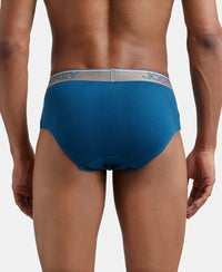 Super Combed Cotton Solid Brief with Ultrasoft Waistband - Seaport Teal-4