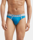 Super Combed Cotton Rib Solid Brief with Ultrasoft Waistband - Blue Saphire-1