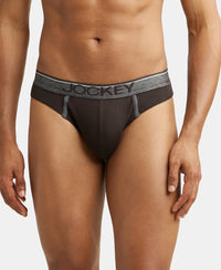 Super Combed Cotton Rib Solid Brief with Ultrasoft Waistband - Brown-2