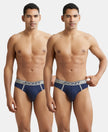 Super Combed Cotton Rib Solid Brief with Ultrasoft Waistband - Deep Navy-1