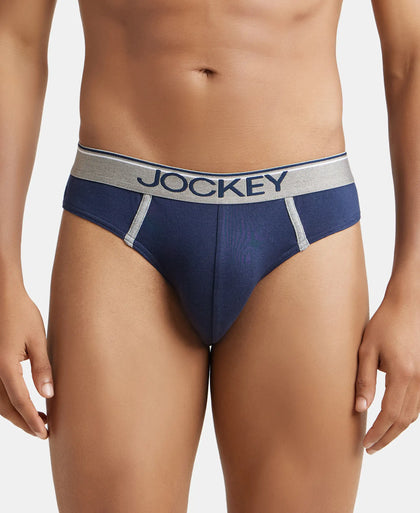 Super Combed Cotton Rib Solid Brief with Ultrasoft Waistband - Deep Navy-2