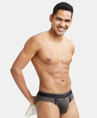 Super Combed Cotton Rib Solid Brief with Ultrasoft Waistband - Deep Olive-5