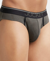 Super Combed Cotton Rib Solid Brief with Ultrasoft Waistband - Deep Olive-6