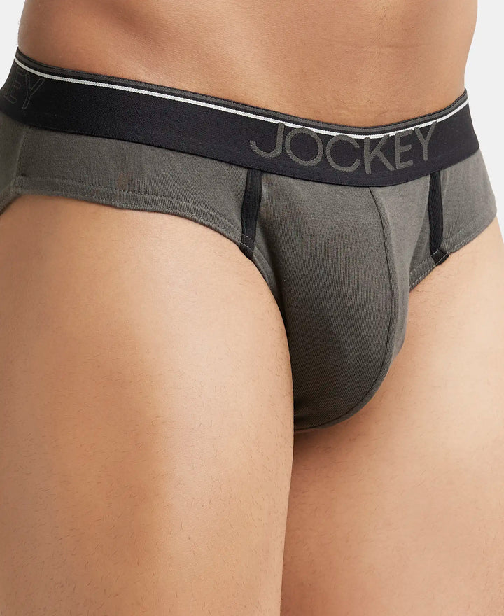 Super Combed Cotton Rib Solid Brief with Ultrasoft Waistband - Deep Olive-6