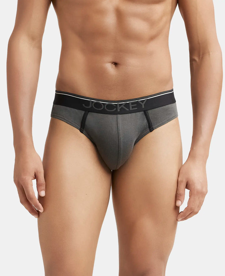 Super Combed Cotton Rib Solid Brief with Ultrasoft Waistband - Deep Olive-2