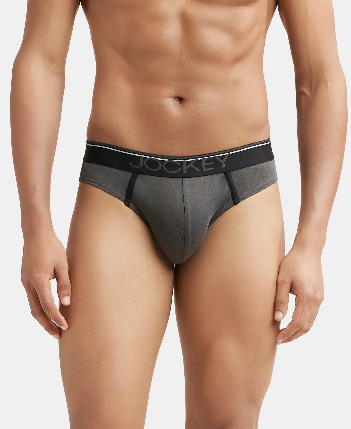 Super Combed Cotton Rib Solid Brief with Ultrasoft Waistband - Deep Olive-2