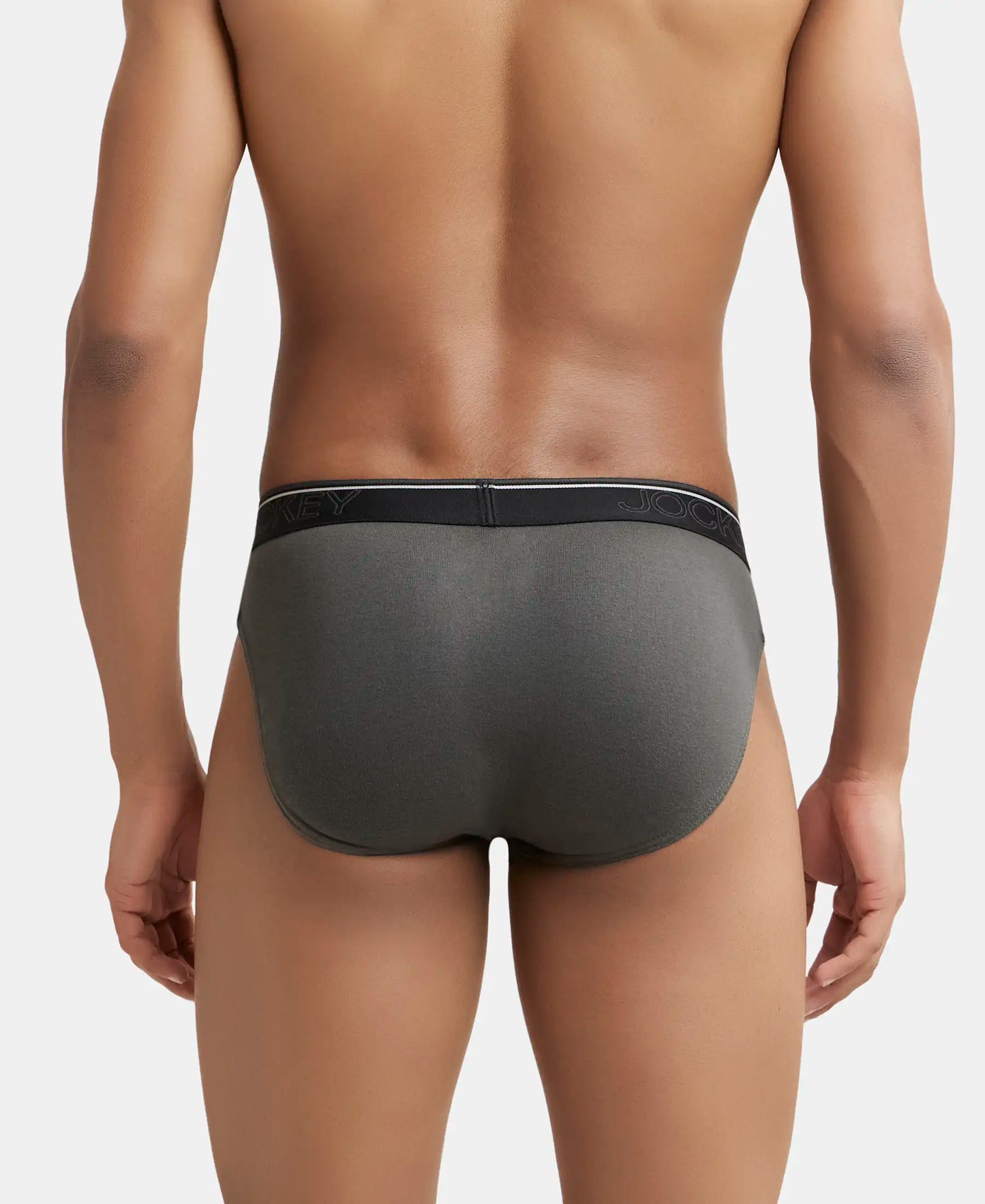 Super Combed Cotton Rib Solid Brief with Ultrasoft Waistband - Deep Olive-4