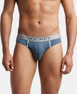 Super Combed Cotton Rib Solid Brief with Ultrasoft Waistband - Deep Slate-1