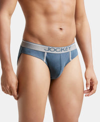 Super Combed Cotton Rib Solid Brief with Ultrasoft Waistband - Deep Slate-2