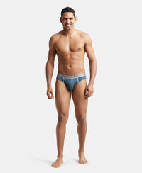 Super Combed Cotton Rib Solid Brief with Ultrasoft Waistband - Deep Slate-4