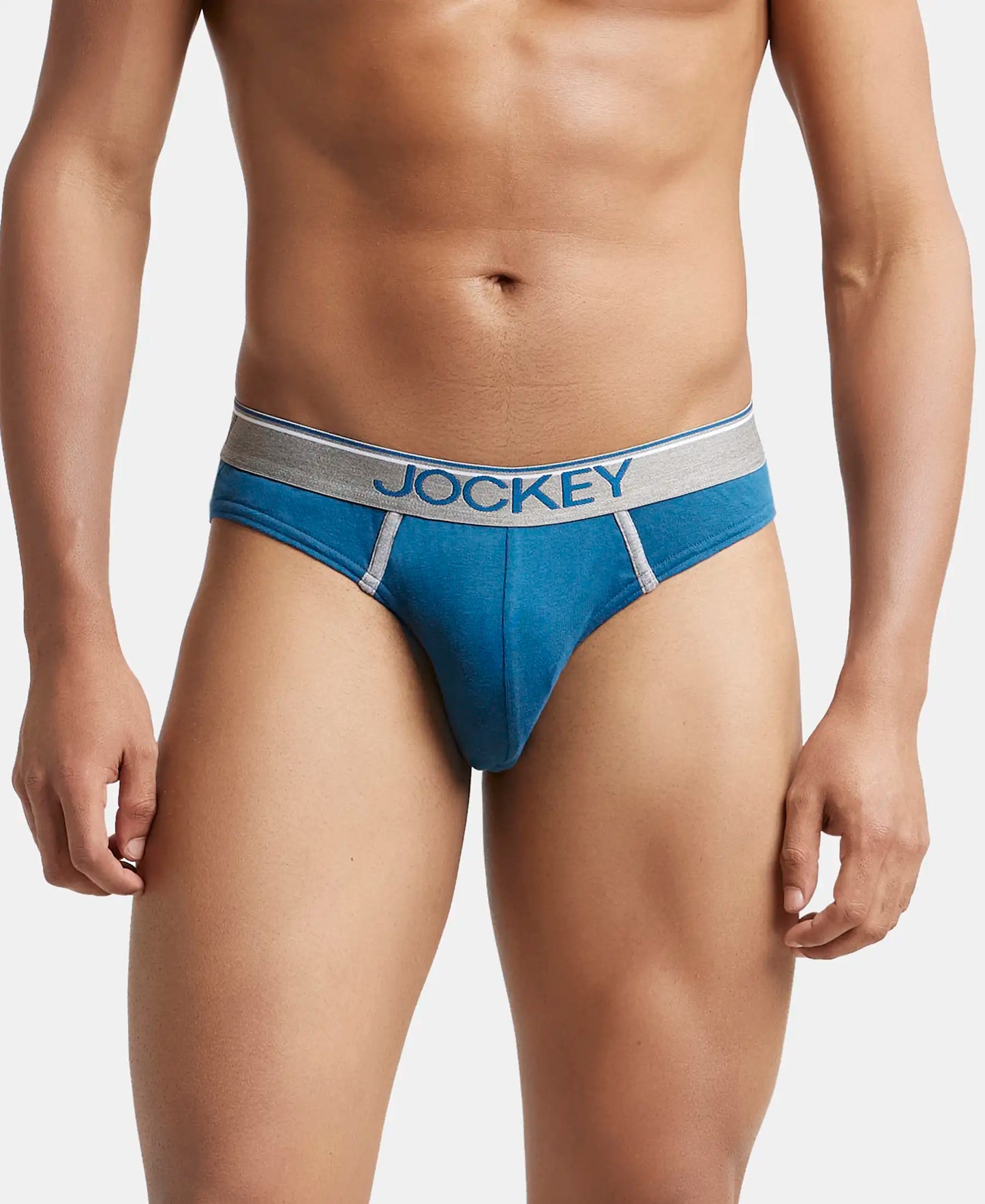 Super Combed Cotton Rib Solid Brief with Ultrasoft Waistband - Seaport Teal-1
