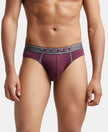 Super Combed Cotton Rib Solid Brief with Ultrasoft Waistband - Wine Tasting-1