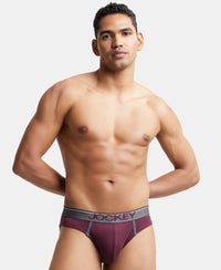 Super Combed Cotton Rib Solid Brief with Ultrasoft Waistband - Wine Tasting-6