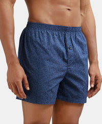 Super Combed Mercerized Cotton Woven Checkered Inner Boxers with Ultrasoft and Durable Inner Waistband - Black & Navy 1-5