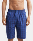 Super Combed Cotton Woven Bermuda with Inner Drawstring - Multicolor Check 320-1