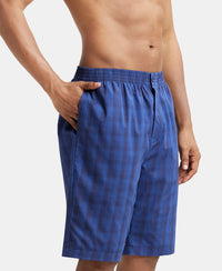Super Combed Cotton Woven Bermuda with Inner Drawstring - Multicolor Check 320-2