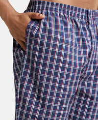 Super Combed Cotton Woven Bermuda with Inner Drawstring - Multi Color Check Des426-7