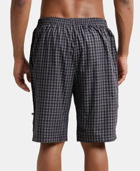 Super Combed Cotton Woven Bermuda with Inner Drawstring - Multi Color Check Des428-3