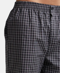 Super Combed Cotton Woven Bermuda with Inner Drawstring - Multi Color Check Des428-7